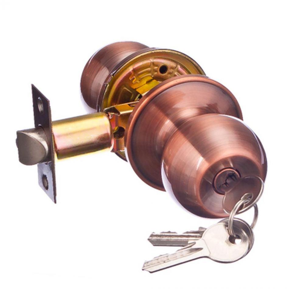 Замок кноб c ключом, медь, 6072-01 aсet "LARS" (арт. 618020)