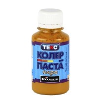 Колер паста универсальная, охра,  0,1 кг "ТЕКС"