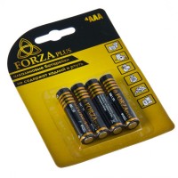 Батарейки,  тип ААА (мизинчиковые), 4 шт,  1,5 В, щелочные Alkaline "FORZA" (арт. 917003)