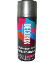 Эмаль аэрозольная акриловая "металлик", серебро, 400 мл "DECORIX"