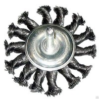 Код 10099 Щетка-крацовка для дрели дисковая крученая проволока 75 мм (Hobbi) (арт. 453207)