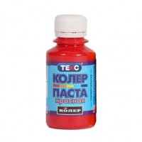 Колер паста универсальная, красная, 0,1 кг "ТЕКС"