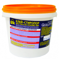 Клей-стиропор, мастика  на основе ПВА, для потолочных панелей, 1,5 кг "QUALITY"