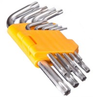 Набор ключей TORX-профиль 9 пр (50*3 мм-125*9 мм)  "ЕРМАК" (арт. 657023) 