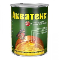 Защитно-декоративное покрытие для древесины Акватекс 2в1 калужница 0,8 кг