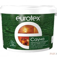 Лак защитно-декоративный EUROTEX-САУНА,  2,5 кг "Рогнеда"