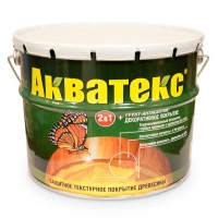 Защитно-декоративное покрытие для древесины Акватекс 2в1 тик 3 кг