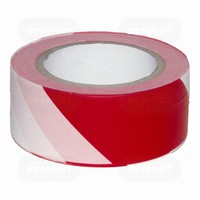  Лента сигнальная бело-красная 50 мм*200 мм (арт. 497200)